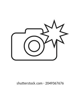 Camera with flash icon design vector illustration