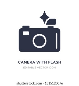 camera with flash icon on white background. Simple element illustration from Tools and utensils concept. camera with flash icon symbol design.