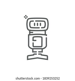 Camera flash icon. Outline illustration of сamera flash icon vector, icon for web. Web symbol for websites and mobile app. Trendy design. Vector illustration.