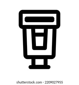 camera flash icon, outline style, editable vector