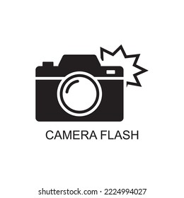 icono de flash de cámara, icono de fotografía