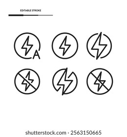 Camera Flash Icon Set Vector Design.