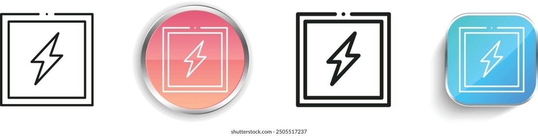 camera flash icon. Thin Linear, Regular and Button Style Design Isolated On White Background