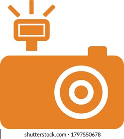 Camera flash icon, vector design