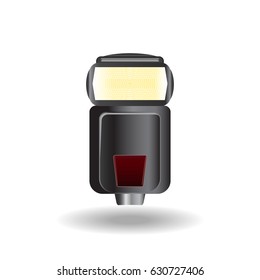 Camera flash. Isolated.