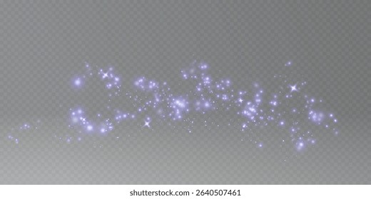 Camera flash light on black background illustration. Dust light powder. Sprinkle magic effect