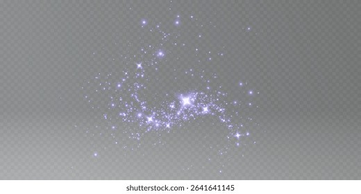 Camera flash light on black background illustration. Dust light powder. Sprinkle magic effect