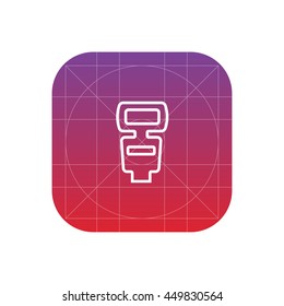 camera flash line icon