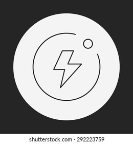 camera flash mode line icon