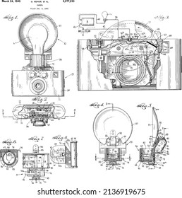 Camera With Flash Patent Art.