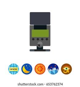 Camera flash tube lamp icon 1