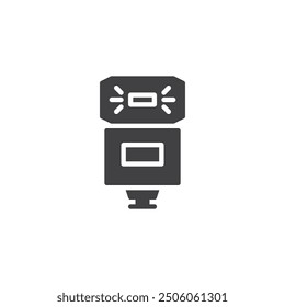 Camera flash vector icon. filled flat sign for mobile concept and web design. Camera Flash glyph icon. Symbol, logo illustration. Vector graphics