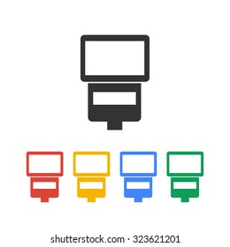 camera flash vector isolated. Flat design style