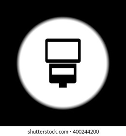 camera flash vector isolated. Flat design style