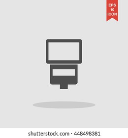 camera flash vector isolated. Flat design style