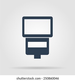 camera flash vector isolated on white background