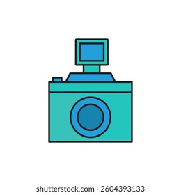 camera flat design icon eps 10