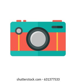 Camera flat design icon vector