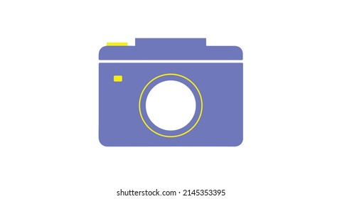 Camera flat design modern vector icon isolated on white background. Camera symbol vector.