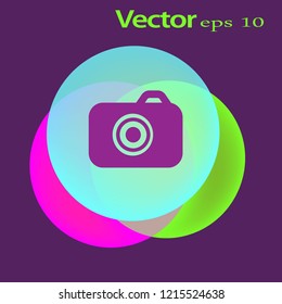Camera flat icon.