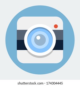 Camera flat icon 