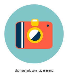 Camera flat icon. 