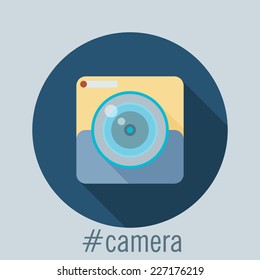 Camera flat icon