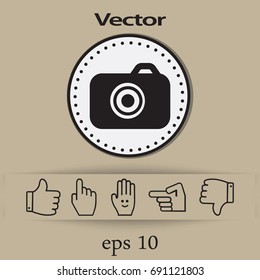 Camera flat icon.