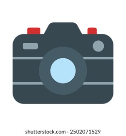 Diseño plano del icono de la cámara para el personal nad Uso comercial