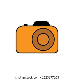 Camera flat icon. Design template vector