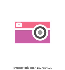Camera flat icon design vector illustration