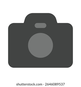 Bewerkbare platte camerapictogram-vector
