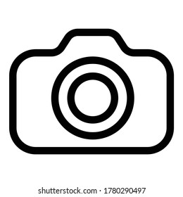 Camera Flat Icon Isolated On White Background