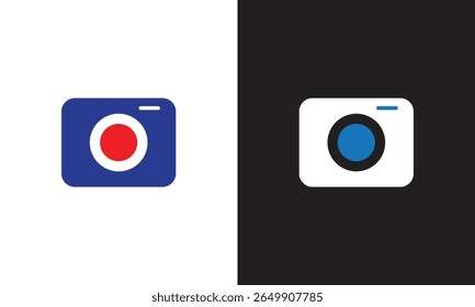 Camera flat icon logo. Great logo icon for, office industry, social media, entertainment and web.