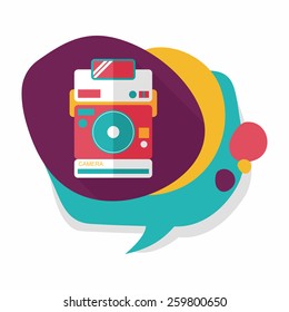 camera flat icon with long shadow,eps10