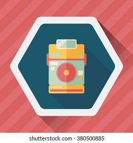 camera flat icon with long shadow,eps10