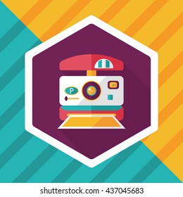 camera flat icon with long shadow,eps10