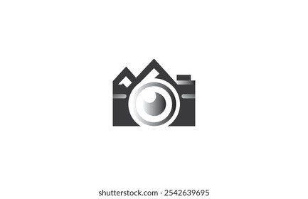 Camera flat icon. photography logo, camera logo icon vector illustration