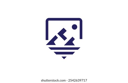 Icono plano de la cámara. logotipo de la Fotografía, Ilustración vectorial del icono del logotipo de la cámara