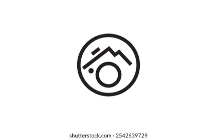Camera flat icon. photography logo, camera logo icon vector illustration
