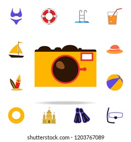 camera flat icon. Summer icons universal set for web and mobile