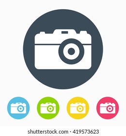 Camera Flat icon Vector with color Variations
