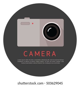 Camera flat icon. Camera vector isolated icon / Camera flat icon