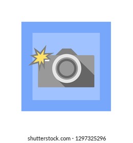 camera flat icon, vector photography  design vector for app