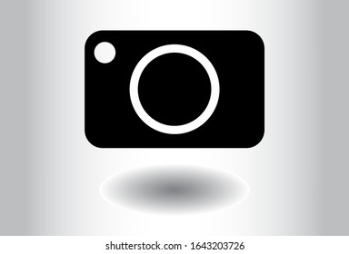 camera flat icon vector.simple icon style with shadow. 