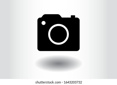 camera flat icon vector.simple icon style with shadow. 