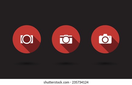 camera flat icons vector illustration, eps10, easy to edit