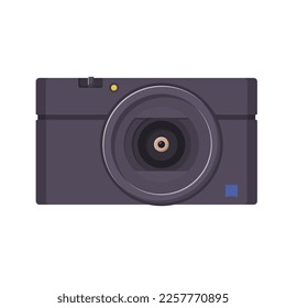 Camera Flat Illustration. Clean and Shiny Icon Design Elements with Shadow on Isolated White Background