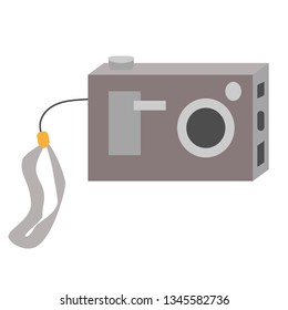 camera flat illustration on white