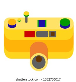 camera flat illustration on white